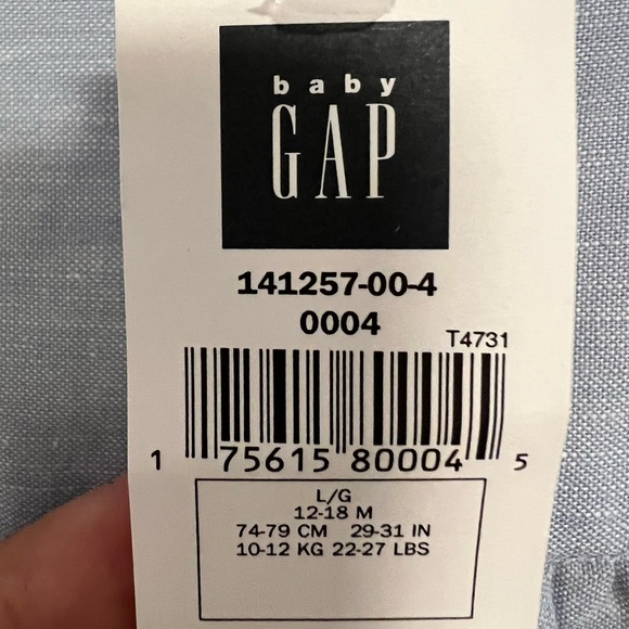 NWT Gap Kids linen/cotton dress, 12-18 months Butterfly eyelet, w/ diaper cover. - Picture 9 of 15